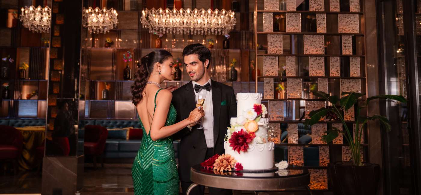 Couple celebration at 5 star wedding venues in Pune